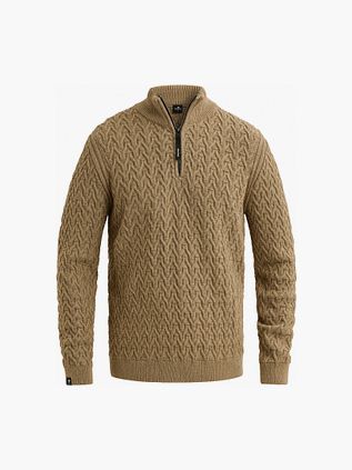 Vanguard Jumper Half-Zip Wool Blend Beige