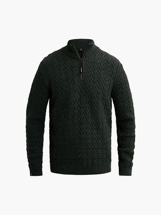 Vanguard Pull Half Zip Mélange de laine Vert foncé