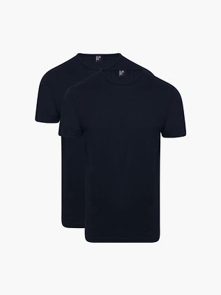 Alan Red Derby O-hals T-skjorte Marineblå (2-pakning)