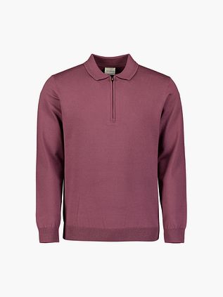No Excess Polo Zip Trøje Dark Wine