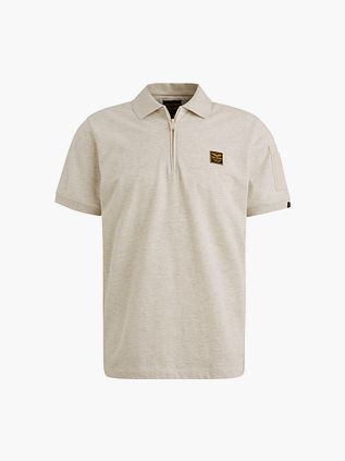 Polo PME Legend Demi-Zip Piqué Écru