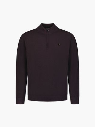 No Excess Half-zip Striktrøje Brun
