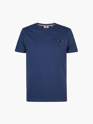 Petrol T-shirt med print i navy