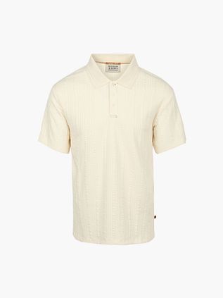Scotch & Soda Strikket Polo Struktureret Ecru