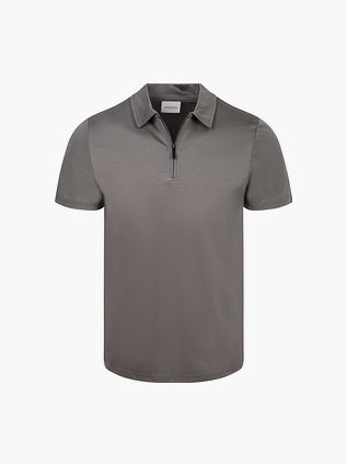 Suitable Poloskjorte Silky Grå