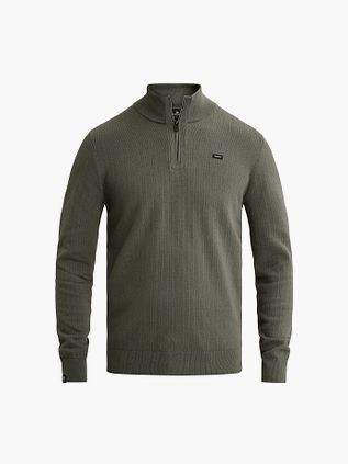 Vanguard Jumper Half Zip Structure Urban Chic Green