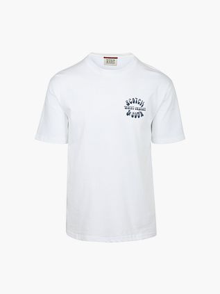 Scotch & Soda T-skjorte Med Trykk På Ryggen, Hvit