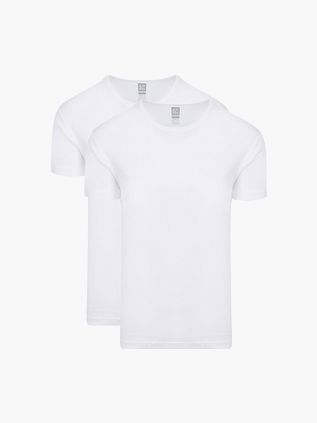 Alan Red Køpenhamn Rundhals T-shirt Vit 2-pack