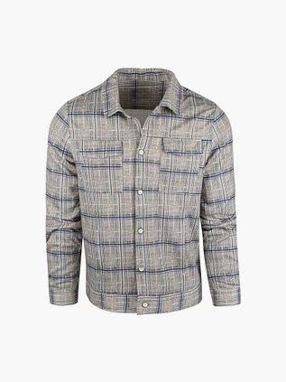 Blue Industry Overshirt w beżową kratę