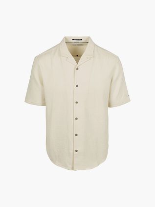 No Excess kortermet skjorte med struktur beige