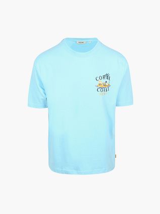 Shiwi T-Shirt Finn Coral Coast Rückenprint Hellblau