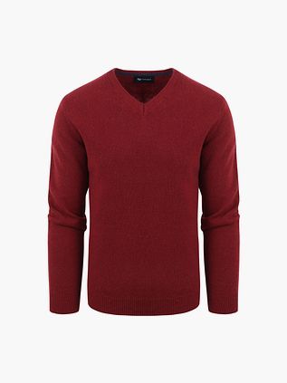 Suitable Pull Agneline Col-V Bordeaux