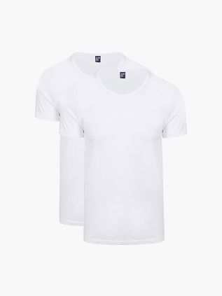 Alan Red James cuello redondo ancho blanco (pack de 2)