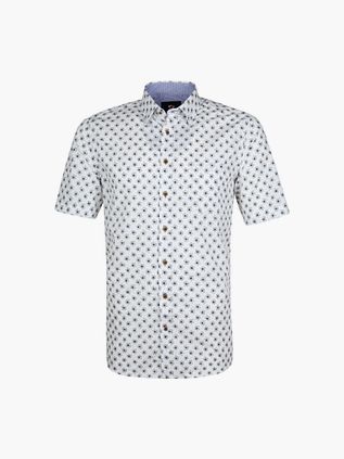 Suitable Cas Skjorte Blomster Hvit