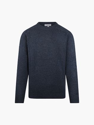Sweter McGregor z wełny jagnięcej, melanż, granatowy