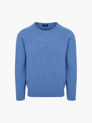 William Lockie Lammeuldstrøje Jeans Blå