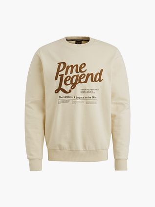 PME Legend Sweater Logo Bone White