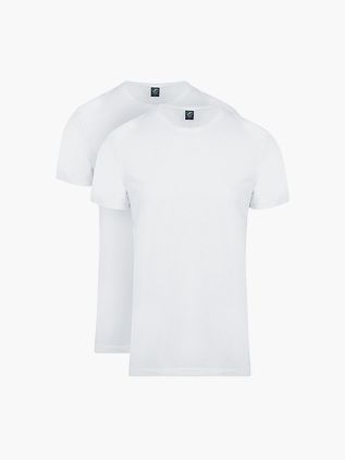Suitable Obambo T-Shirt z okrągłym dekoltem biały 2-pack