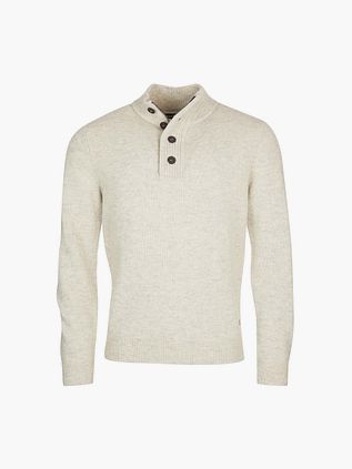 Jersey Barbour Mocker de lana merina beige claro