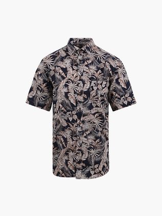 Suitable Short Sleeve Hemd Linnen Simon Navy