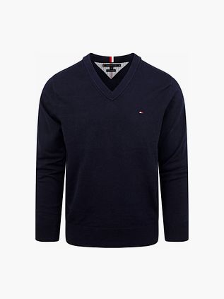 Tommy Hilfiger Pullover V-hals Marineblå