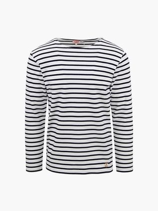 Armor-Lux Pull Rayures Noir Blanche