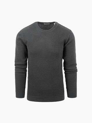 KnowledgeCotton Apparel Trøje Vagn Antracit