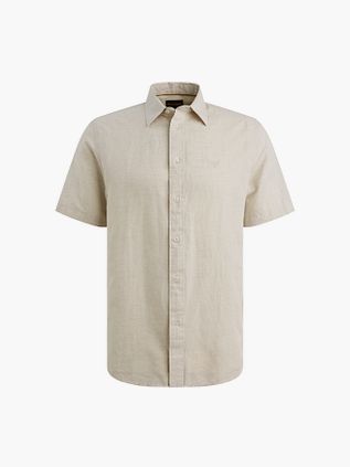 PME Legend Kortærmet Skjorte Cotton Linen Ecru