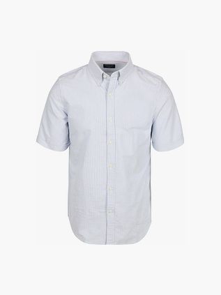 Steppin' Out Short Sleeve Shirt Oxford Yale Stripes Light Blue