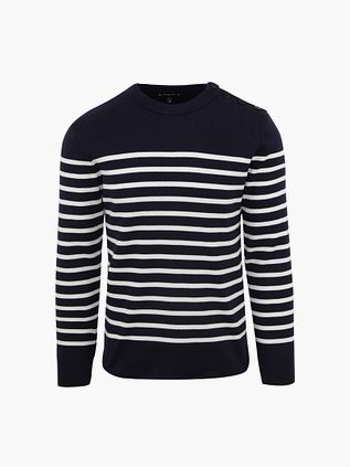 Sweter Armor-Lux Groix w paski, granatowy