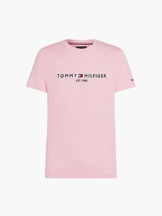T-shirt Tommy Hilfiger z logo w kolorze różowym
