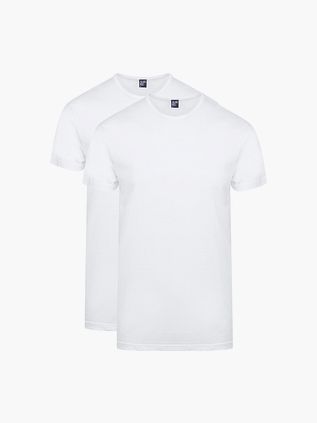Alan Red Derby – białe T-Shirty Extra Długie (2-pack)