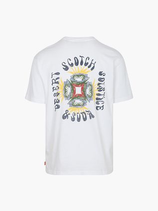 Scotch & Soda T-Shirt Backprint Blanche
