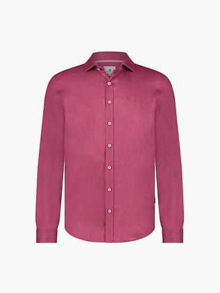 State Of Art Skjorte i Linned Kirsebærrød