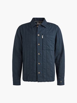 Cast Iron Skjorte Jakkeskjorte Maritim Stripet Marineblå