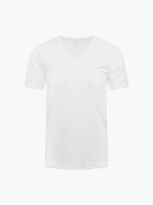 Mey Dry Cotton V-hals T-skjorte Hvit