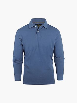 Steppin' Out Longsleeve Polo Piqué Classic Bleu Mid