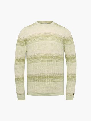 Sweter Cast Iron w paski w kolorze zielonym