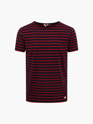 Armor-Lux Randig T-shirt Marinblå Röd