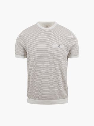 Blue Industry T-shirt Stribe Ecru