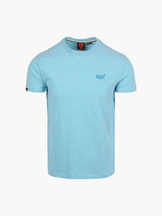 Superdry Classic T-Shirt melanż jasnoniebieski