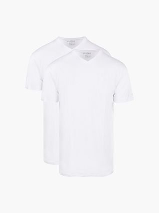 Slater 2-pak T-Shirt z dekoltem w serek, biały