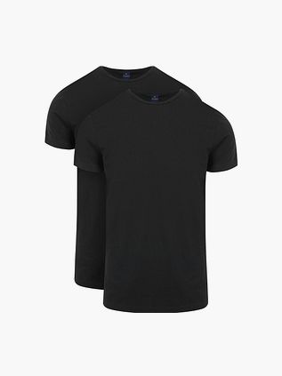 Suitable Ota T-Shirt z okrągłym dekoltem czarny 2-pack