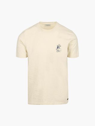 T-Shirt No-Excess Slub con estampados colocados en crudo