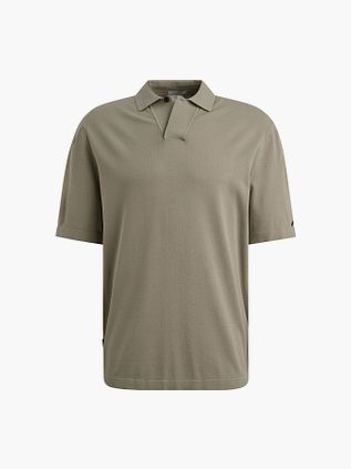 Cast Iron Knitted Riva Polo Shirt Taupe