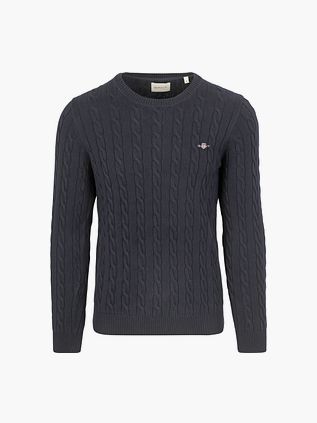Jersey de punto trenzado Gant en azul marino