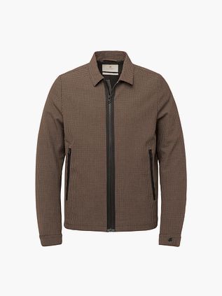Kurtka Zip Jacket w kratę Cast Iron Brązowa