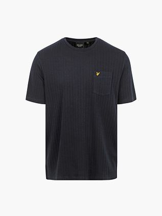 Lyle and Scott Strikket T-shirt Marineblå