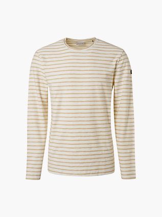 No Excess Langærmet T-shirt Stribet Beige