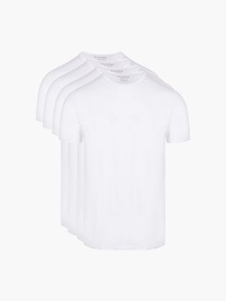 Slater 4-pack T-Shirt Basic Fit Bianco